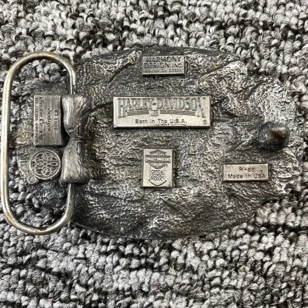 Vintage 1988 Harley Davidson Eagle Belt Buckle An American Legend Made USA H-88
